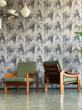 Load image into Gallery viewer, Pair of Mid-Century Imbuia Armchairs