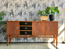 Load image into Gallery viewer, Imbuia sideboard with 3 black drawers