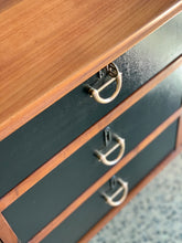 Load image into Gallery viewer, Imbuia sideboard with 3 black drawers