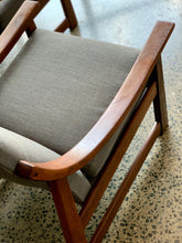 Load image into Gallery viewer, Pair of wooden armchairs with curved arms