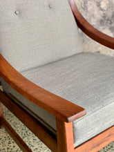 Load image into Gallery viewer, Pair of wooden armchairs with curved arms