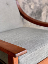 Load image into Gallery viewer, Pair of wooden armchairs with curved arms