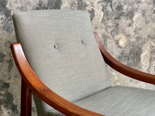 Load image into Gallery viewer, Pair of wooden armchairs with curved arms