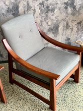 Load image into Gallery viewer, Pair of wooden armchairs with curved arms