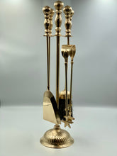Load image into Gallery viewer, Brass Fireplace Tools