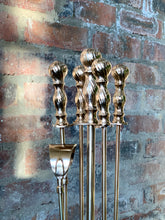 Load image into Gallery viewer, Brass Fireplace Tools