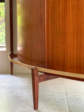 Load image into Gallery viewer, Mid-Century Curved Bar With Brass Footrest