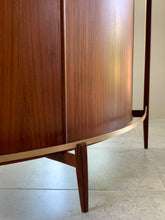 Load image into Gallery viewer, Mid-Century Curved Bar With Brass Footrest