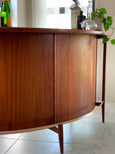 Load image into Gallery viewer, Mid-Century Curved Bar With Brass Footrest
