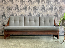 Load image into Gallery viewer, Mid-Century 3-seater couch with dipped arms