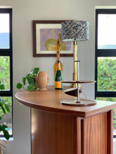 Load image into Gallery viewer, Mid-Century Curved Bar With Brass Footrest