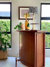 Load image into Gallery viewer, Mid-Century Curved Bar With Brass Footrest