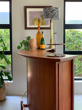 Load image into Gallery viewer, Mid-Century Curved Bar With Brass Footrest