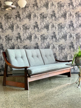 Load image into Gallery viewer, Mid-Century 3-seater couch with dipped arms