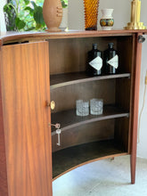 Load image into Gallery viewer, Mid-Century Curved Bar With Brass Footrest