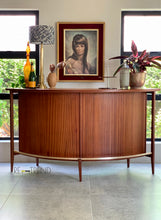 Load image into Gallery viewer, Mid-Century Curved Bar With Brass Footrest