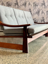 Load image into Gallery viewer, Mid-Century 3-seater couch with dipped arms