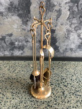 Load image into Gallery viewer, Vintage Brass Fireplace Tools
