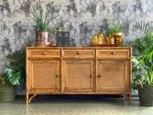 Load image into Gallery viewer, Vintage Wicker Cabinet/Sideboard