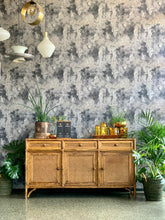 Load image into Gallery viewer, Vintage Wicker Cabinet/Sideboard