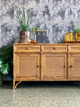 Load image into Gallery viewer, Vintage Wicker Cabinet/Sideboard