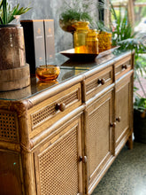Load image into Gallery viewer, Vintage Wicker Cabinet/Sideboard