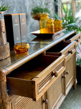 Load image into Gallery viewer, Vintage Wicker Cabinet/Sideboard