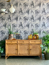Load image into Gallery viewer, Vintage Wicker Cabinet/Sideboard