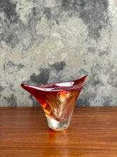Load image into Gallery viewer, Red & Amber Murano bowl