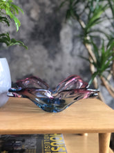 Load image into Gallery viewer, Blue & purple Murano bowl