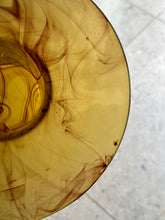 Load image into Gallery viewer, Amber colored glass Candle Holder/Bowl