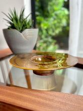 Load image into Gallery viewer, Amber colored glass Candle Holder/Bowl