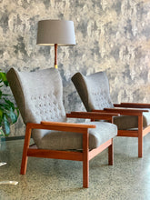 Load image into Gallery viewer, Semi-Wingback Rocking Chair slanted