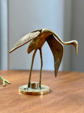 Load image into Gallery viewer, Vintage Brass Crane Figurines