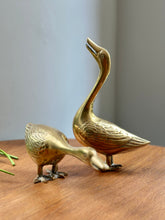 Load image into Gallery viewer, Vintage Brass Geese Figurines