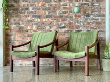 Load image into Gallery viewer, Pair of Retro Mahogany Armchairs