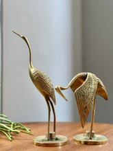 Load image into Gallery viewer, Vintage Brass Crane Figurines