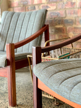 Load image into Gallery viewer, Pair of Retro Mahogany Armchairs