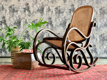 Load image into Gallery viewer, Bentwood Cane Rocking Chair