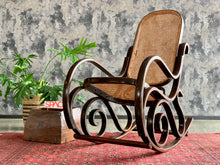 Load image into Gallery viewer, Bentwood Cane Rocking Chair