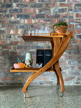 Load image into Gallery viewer, Retro Kiaat Drinks Trolley