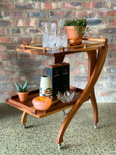 Load image into Gallery viewer, Retro Kiaat Drinks Trolley