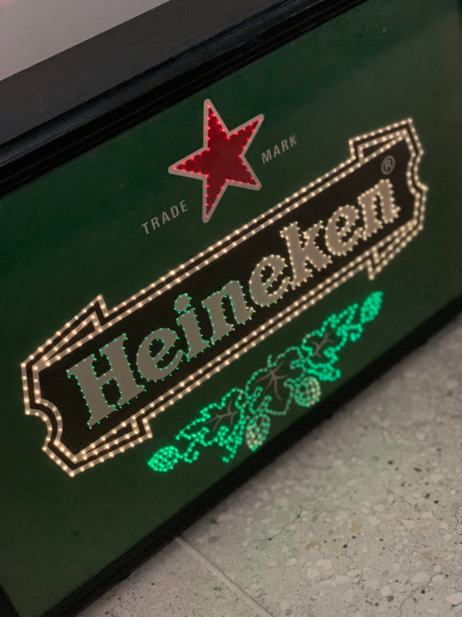 中古品　ヴィンテージ　ネオンサイン　ライト Heineken ヴィンテージ Heineken ネオンサイン -通販-ローズボールアンティークス