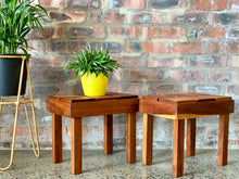 Load image into Gallery viewer, A pair of cubist side tables