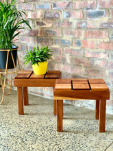 Load image into Gallery viewer, retro kiaat side tables