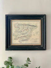 Load image into Gallery viewer, Vintage Framed Portugal & Spain Map