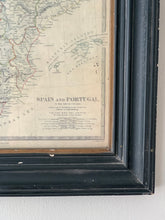 Load image into Gallery viewer, Vintage Framed Portugal & Spain Map