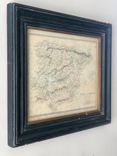 Load image into Gallery viewer, Vintage Framed Portugal & Spain Map
