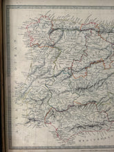 Load image into Gallery viewer, Vintage Framed Portugal & Spain Map