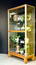 Load image into Gallery viewer, Vintage Glass & Steel Framed Display Cabinet